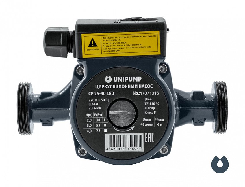 Циркуляционный насос UNIPUMP CP 25-40 180